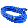 Hi Speed 15ft/5M USB 3.0 Extension Cable, A-Male to A-Female Data Cord 5Gbps M/F # Blue. 