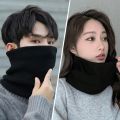【Atoztide Store】Winter Ring Scarf Plush Knitted Neck Scarves Outdoor Woolen Yarn Soft Muffler. 