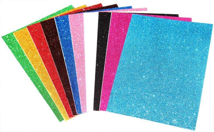 Craft%20Foam%20SELF%20ADHESIVE%20Glitter%20Foam%20Sheets%20A4%20Pack%20of%2010%20Assorted%20-%20Image%208
