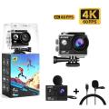 AUSEK Wifi 4K 60fps Ultra HD Waterproof Sports Action Camera With Extranal microphone. 