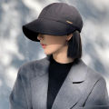 Big Brim Denim Sports Hat Proof Bare Face Sunscreen Hat with Elastic Adjustable.