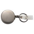 4 Pack Heavy Duty Retractable Badge Holder Reel,Metal ID Badge Holder with Belt Clip Key Ring Black. 
