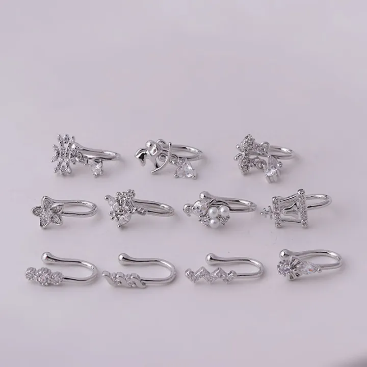 New%201PC%20Imitation%20Pearl%20Zircon%20Non%20Pierced%20Nose%20Cuff%20Nose%20Rings%20for%20Women%20Fashion%20Gold%20Color%20Non-piercing%20Nose%20Piercing%20Jewelry%20-%20Image%203