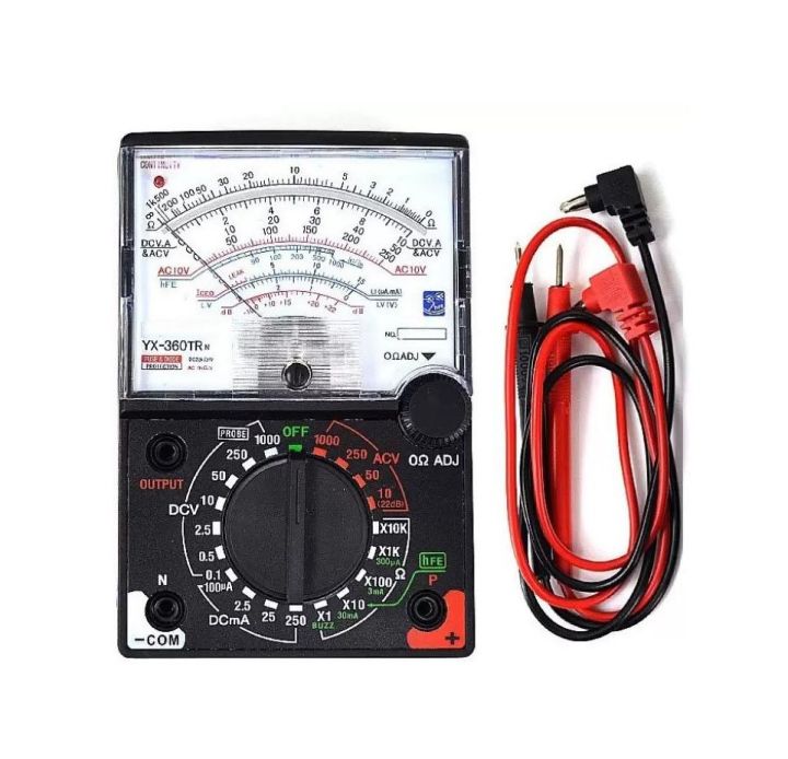 SANWA%20YX%20-%20360%20TR%20Analog%20Multimeter,%20Box%20With%20Manual%20AC/DC%20/%20AVO(Amp%20Volt%20Ohm)%20meter%20-%20Reliable%20Analog%20Multimeter%20for%20Electrical%20Measurements%20-%20Image%203