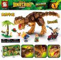 Senbao S brand Jurassic Dinosaur World Minecraft Dinosaur Building Blocks Children's Educational Assembling Small Toys.