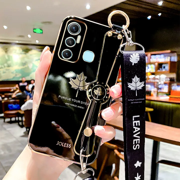 For%20Infinix%20Hot%2011%20Back%20Cover%20with%20Lanyard%20+%20Wristband%20Fashion%20Shiny%20Maple%20Leaf%20Plating%20Bumper%20Stand%20Holder%20Case%20Camera%20Protection%20Soft%20Silicone%20Mobile%20Phone%20Cases%20-%20Image%203