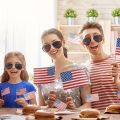 Men's Trendy Metal Frame Sunglasses With American Flag, Prom Party Sunglasses.