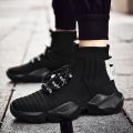Plus Size Hightop High-soled Men Sport Shoes Socks Sneakers Men's Sports Shoes Spring Men Running Shoes New Men Training B-525 Wearhouse.