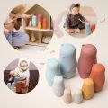 Montessori Nesting Dolls Toy Russian Matryoshka Doll Educational Toys for Children Silicone Stacking Blocks Doll Inside Doll. 