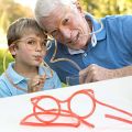 1PC Fun Soft Plastic Straw Funny Glasses Flexible Drinking Toys. 