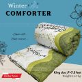 Comforter for Winter King size Exclusive Comforter with full cotton fabric 84*90 inch European cube style (1pcs Box) White , Red , Pink , Blue. 