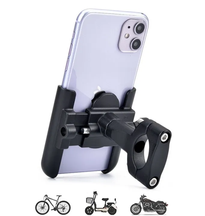 Gristel%20C1%20Metal%20Bike%20Mobile%20Holder%20For%20mobile%20phone%20bracket%20motorcycle%20bicycle%20takeaway%20rider%20-Black%20Easy%20to%20Use%20and%20Maintain%20-%20Image%203