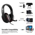 SA816 Gaming Subwoofer Headset For Xbox one/PC/Phone/PS4 with Noise Cancelling Microphone, Volume Control Earbud Headphones.