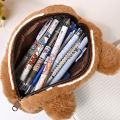 Cartoon Cute Pen Bag Plush Stuffed Animal Pencil Bag Large Capacity Cosmetic Bag Kawaii School Stationery.