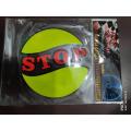STOP Reflective Emblem Decal Car Bike Sticker Logo (5x5 Inch). 