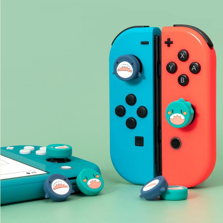 Dragon Shark Thumb Grip Cap Silicone Thumbstick Case JoyCon Joystick Cover NS Rocker Caps For Nintendo Switch Lite Accessories