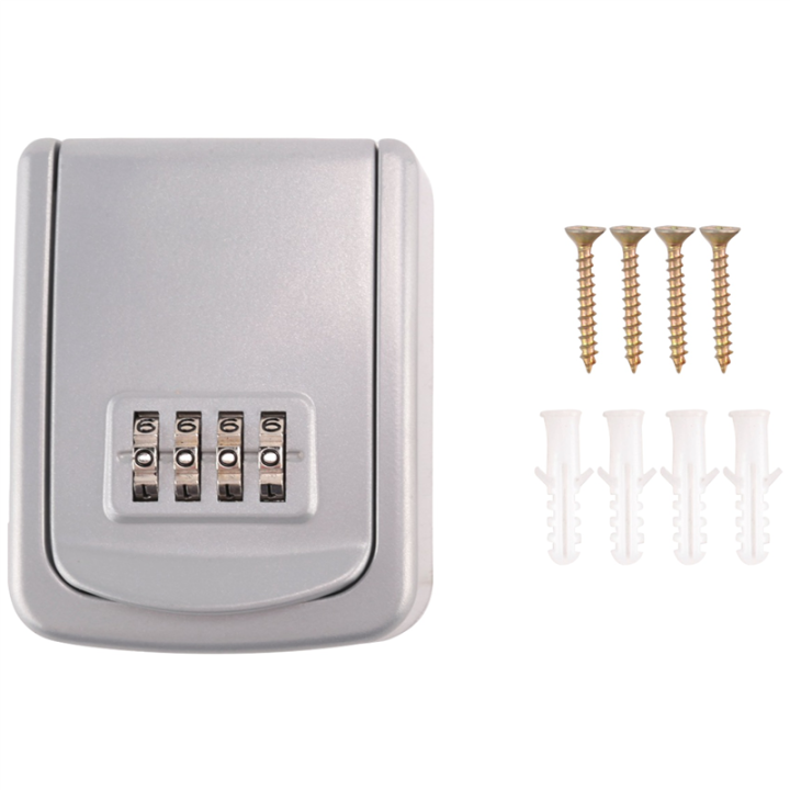 Key Lock Box Wall Mounted 4 Digit Combination Lock Box for House Key ...