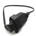 4X Europea 90 Degree Male Plug to Female Socket Power Extension Cable for PC Computer PDU(0.).