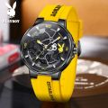 PLAYBOY Fashion Casual Watch for Men Luxury Waterproof Luminous Man Wristwatch High Quality Elegant Sports Quartz Men's Watches. 