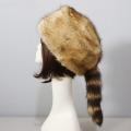 SMGSLIB Good-looking Winter Hat Raccoon Tail Keep Warm Soft Winter Thermal Ladies Cap Female Headwear. 