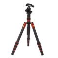 Triopo GT-2505x8.C Adjustable Portable Carbon Fiber Tripod with B-1 Aluminum Ball Head for Canon Nikon Sony DSLR Camera.