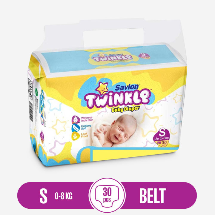 Savlon Twinkle Baby Belt Diaper Small 30 pcs