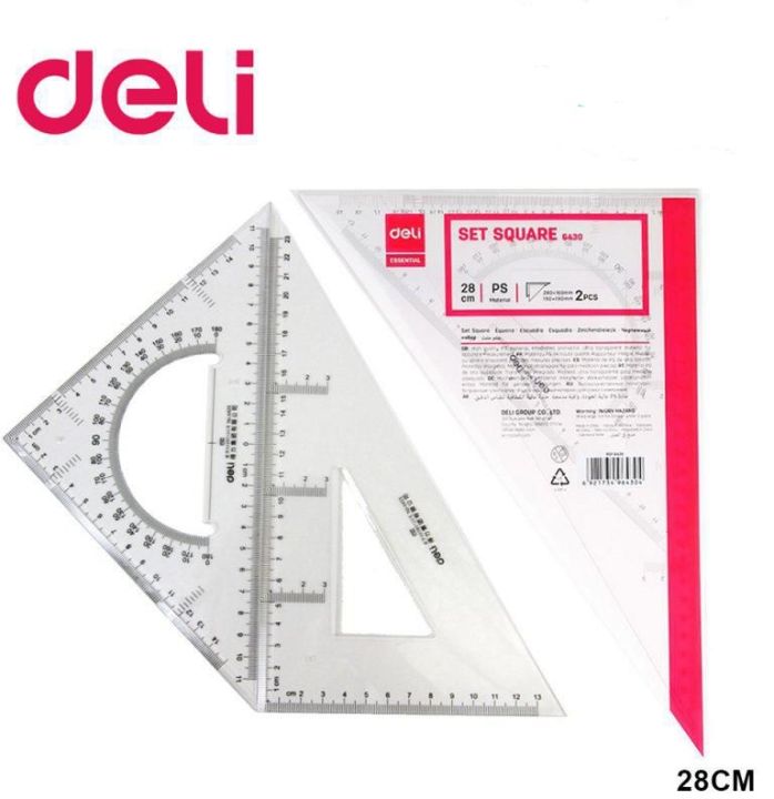 Deli_Transparent%20Plastic%20Set%20Square%20Metric%20Ruler%2028%20CM%206430%20-%20Image%202