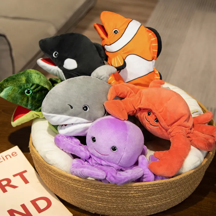 Plush%20Fish%20Hand%20Puppet%20Stuffed%20Marine%20Animals%20Shark%20Octopus%20Puppet%20Bird%20Fox%20Hand%20Puppet%20For%20Kids%20Adult%20Pretend%20Playing%20Dolls%20-%20Image%202