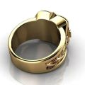 Unique Cross Open Cap Cuffic Locklet Small Secret Pattern Copper Rings For Men Engagement Wedding Party Male Ring Jewelry. 