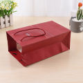 Portable paper bag custom white cardboard handbag gift paper bag custom advertising clothing shopping bag printing UV top system. 