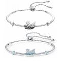 Swarovski Gradient Black Blue Swan Bracelet Women's Swarovski Elements Crystal Blue Swan Pull Shrink Bracelet.