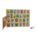 English, ABCD Wooden Alphabet Puzzle Board For 1-3 Years Old Girls and Boys For Learning. 