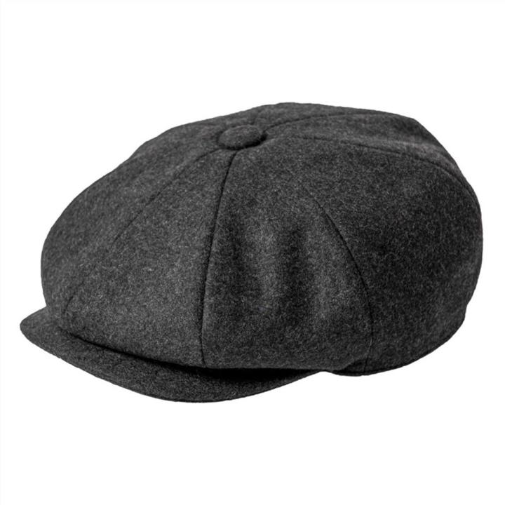 Jangoul Newsboy Caps Men Flat Cap Wool Blend Driving Hat Beret