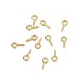 200pcs Small Tiny Mini Eye Pins Eyepins Hooks Eyelets Screw Threaded Gold Silver Clasps Hooks Jewelry Findings For Making DIY. 