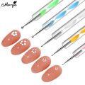 Monja 5Pcs/set Nail Art Dual End Dotting Pen Rhinestone Gem Jewelry Beads Sequins Pick Up Acrylic Gel Polish Polka Dot DIY Painting. 