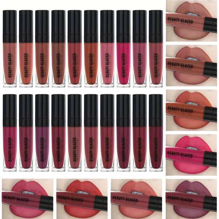 Beauty%20Glazed%20Matte%20Waterproof%20Long%20Lasting%20Liquid%20Lipstick%20-111#PLUM%20ROSE%20-%20Image%204