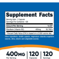 Nutricost Vitamin B2 Riboflavin 400mg - 120 Capsules. 