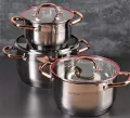 Kaisa Villa 6 Pieces Cookware Set 7 Layers Bottom - Upgrade Your Kitchen With The Kaisa Villa 6 Pieces Cookware Set, Featuring A 7-Layer Bottom For Even Heat Distribution.