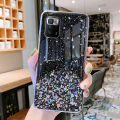 For Redmi Note 11 4G Case Glitter Silicone Soft Cases Starry Sky String Glitter Transparent Space Stars Moon Redmi Note11 4G Back Cover.