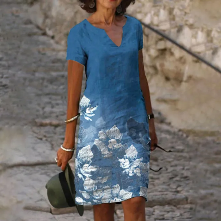 ni%20Dress%20Printed%20Loose-fitting%20Knee%20Length%20Dress%20-%20Image%206