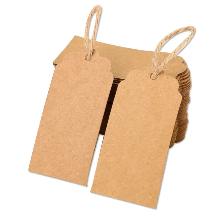 4.5X9Cm Blank Paper Kraft Tags For Clothing Hang Tag For Wedding Gift Wishes Cards For Baking Decoration Tags Price Lists 100Pcs