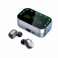 【FUPANG】TWS Bluetooth Earphone Sports Music Handfree Call Earbuds HIFI Stereo Wireless Noise Cancelling Control Headset with LED Charging Case and Flashlight.