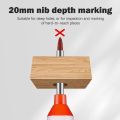 20mm Long Nib Markers Waterproof Bathroom Woodworking Construction Marker Double Headed Deep Hole Marker Pen Quick Drying Metal Perforating Pen Writing Tools. 
