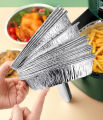 10PCS Oil-Proof Aluminum Foil Tin Box Round Disposable BBQ Tray Disposable Food Trays Baking Accessories. 