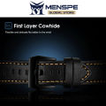 MENSPE Men's Casual Digital Fashion Watch 3ATM Waterproof Quartz Watches Leather Strap Luminous Pointers Wrist Watches with 3 Adjustable Dial. 