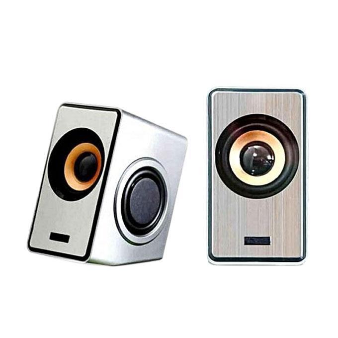 Ruizu RS-320 Double Mini Multimedia Speaker – Silver