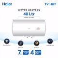 Haier 40 Liters Water Heater-Horizontal with Official Warranty and Free Delivery.