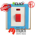 CLICK Irish Series 20A DP Geyser Switch with Indicator Socket Electrical Wall Power Switch Outlet. 