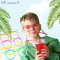 Creative Funny Soft Plastic Straw for Kids Birthday Party Toys Fun Glasses Flexible Drinking Toys Children Baby Party Toys Gifts. 