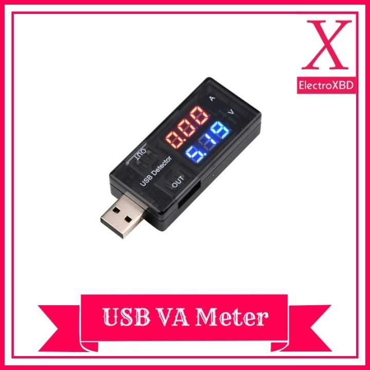 Dual USB Power Portable Mini Current and Voltmeter Detector